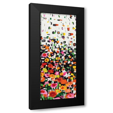 Flower Shower III Black Modern Wood Framed Art Print with Double Matting by Wild Apple Portfolio