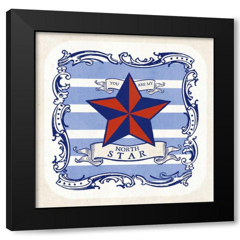 On the Coast Border IV Black Modern Wood Framed Art Print with Double Matting by Mousseau Studio