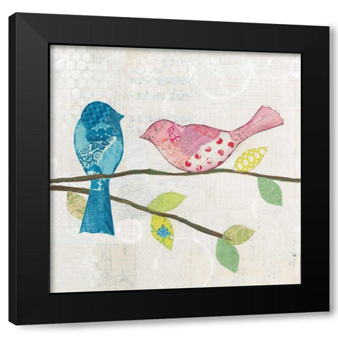 Catching Up V Black Modern Wood Framed Art Print with Double Matting by Prahl, Courtney