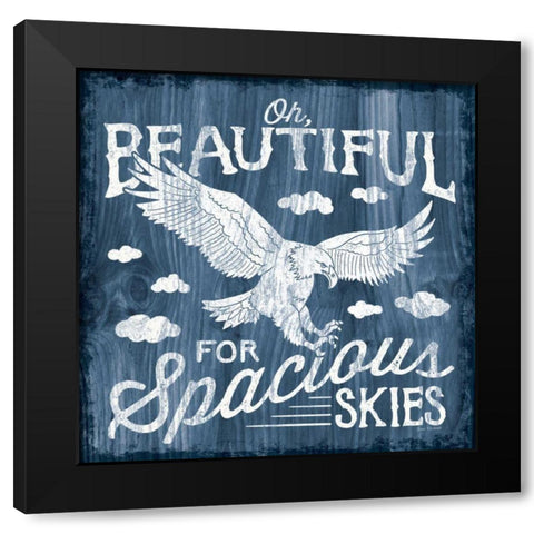 America the Beautiful I Black Modern Wood Framed Art Print with Double Matting by Marshall, Laura