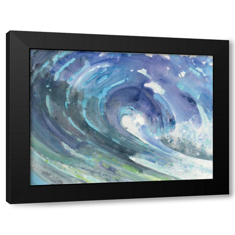 Curl Black Modern Wood Framed Art Print by Hristova, Albena