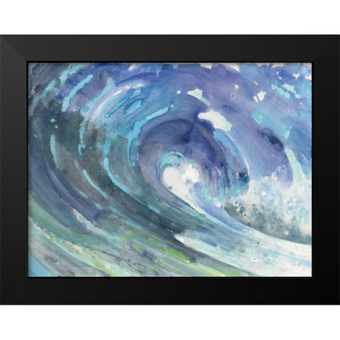 Curl Black Modern Wood Framed Art Print by Hristova, Albena