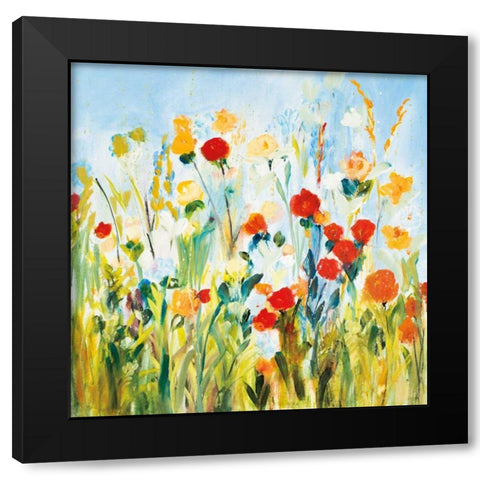 Wildflower Afternoon Crop Black Modern Wood Framed Art Print by Davis, Joan E.