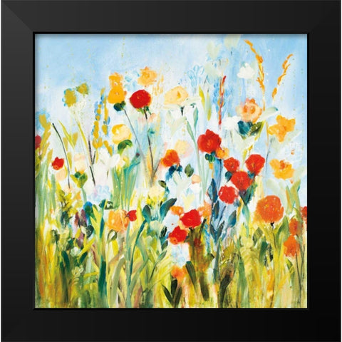Wildflower Afternoon Crop Black Modern Wood Framed Art Print by Davis, Joan E.
