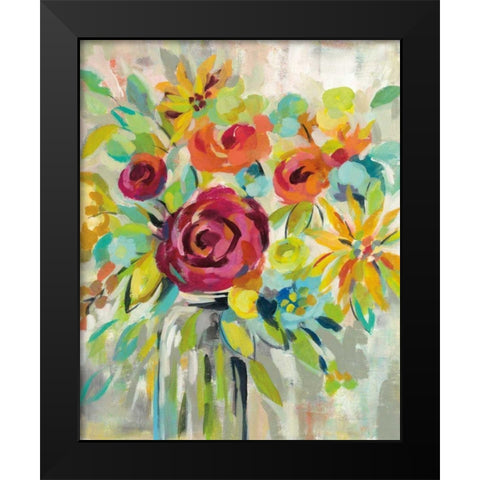 Flower Still Life I Black Modern Wood Framed Art Print by Vassileva, Silvia