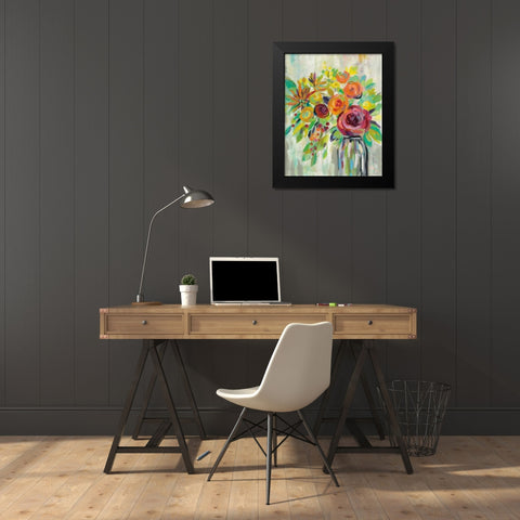 Flower Still Life II Black Modern Wood Framed Art Print by Vassileva, Silvia
