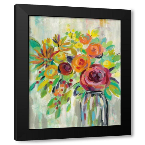 Flower Still Life II Black Modern Wood Framed Art Print by Vassileva, Silvia