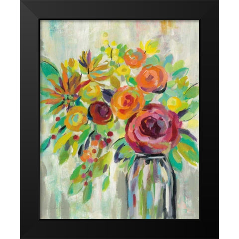 Flower Still Life II Black Modern Wood Framed Art Print by Vassileva, Silvia