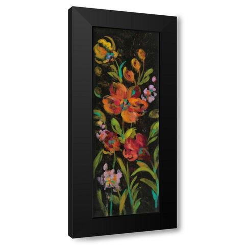 July Garden Trio I Black Modern Wood Framed Art Print with Double Matting by Vassileva, Silvia