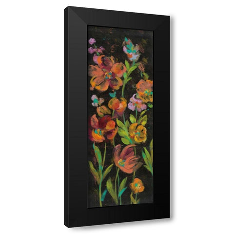 July Garden Trio II Black Modern Wood Framed Art Print with Double Matting by Vassileva, Silvia