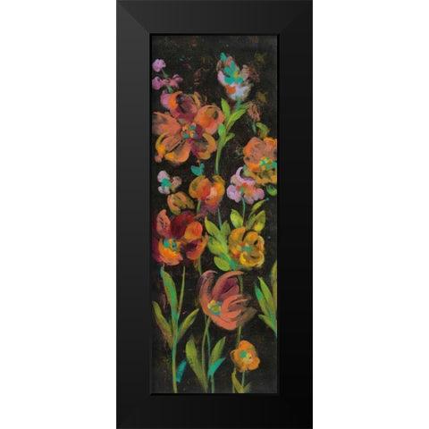July Garden Trio II Black Modern Wood Framed Art Print by Vassileva, Silvia