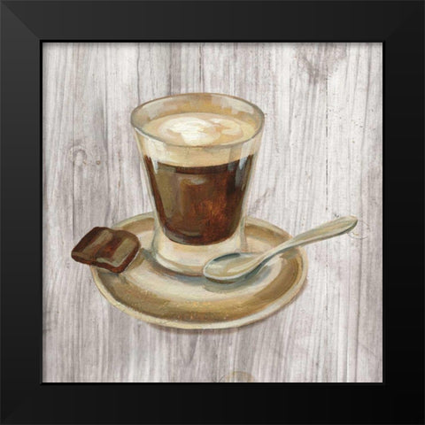 Coffee Time III on Wood Black Modern Wood Framed Art Print by Vassileva, Silvia