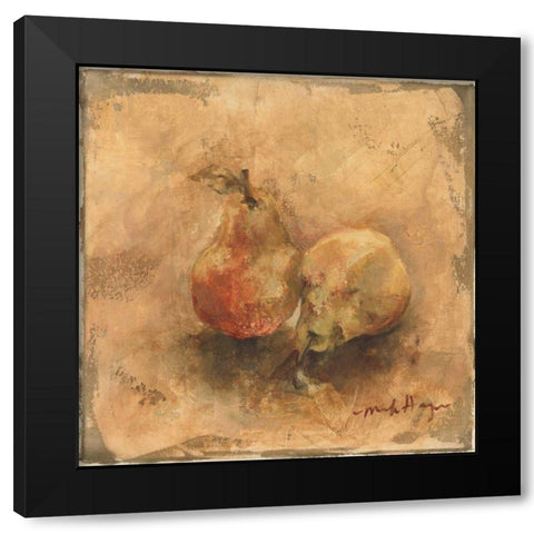 Gilted Pears Black Modern Wood Framed Art Print by Hageman, Marilyn