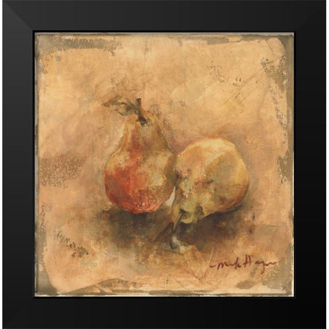 Gilted Pears Black Modern Wood Framed Art Print by Hageman, Marilyn