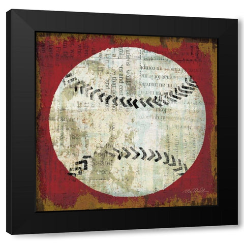 Ball I Black Modern Wood Framed Art Print with Double Matting by Mullan, Michael