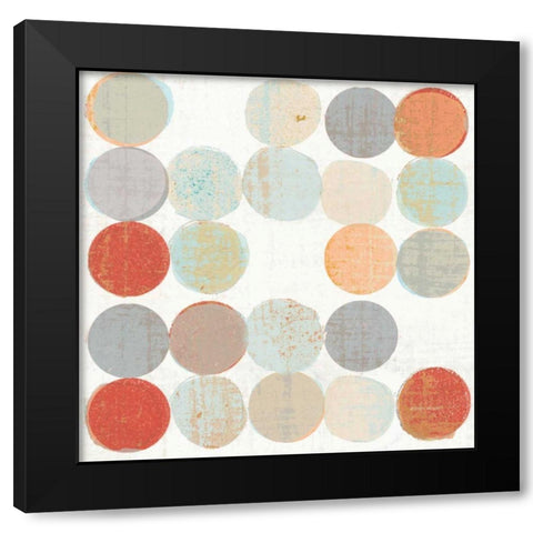 Dots II Square II Black Modern Wood Framed Art Print with Double Matting by Mullan, Michael