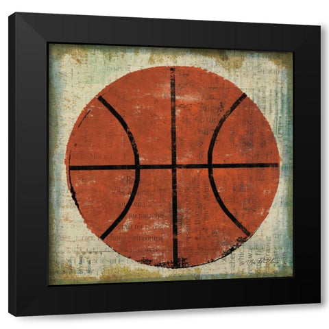 Ball II Black Modern Wood Framed Art Print with Double Matting by Mullan, Michael