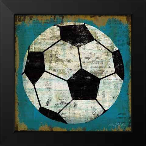 Ball IV Black Modern Wood Framed Art Print by Mullan, Michael