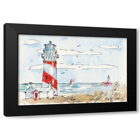 Coastal Life I Black Modern Wood Framed Art Print with Double Matting by Tavoletti, Anne