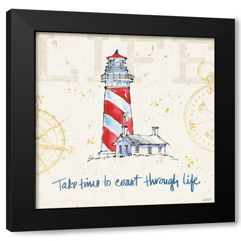 Coastal Life VI Black Modern Wood Framed Art Print with Double Matting by Tavoletti, Anne