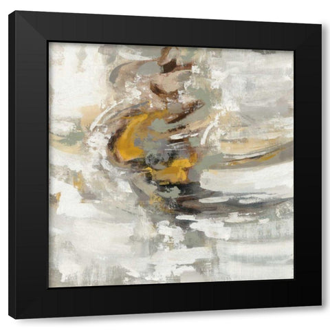 Amber Ring Black Modern Wood Framed Art Print by Vassileva, Silvia
