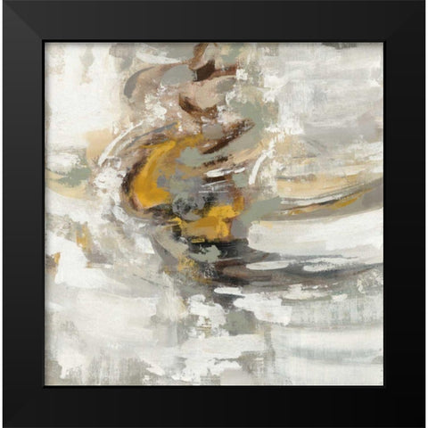 Amber Ring Black Modern Wood Framed Art Print by Vassileva, Silvia