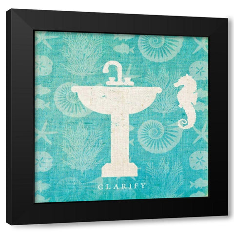 Pacific Bath II Black Modern Wood Framed Art Print with Double Matting by Studio Mousseau