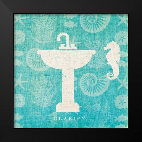 Pacific Bath II Black Modern Wood Framed Art Print by Studio Mousseau