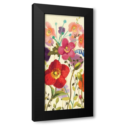 Couleur Printemps III Panel I Black Modern Wood Framed Art Print with Double Matting by Novak, Shirley
