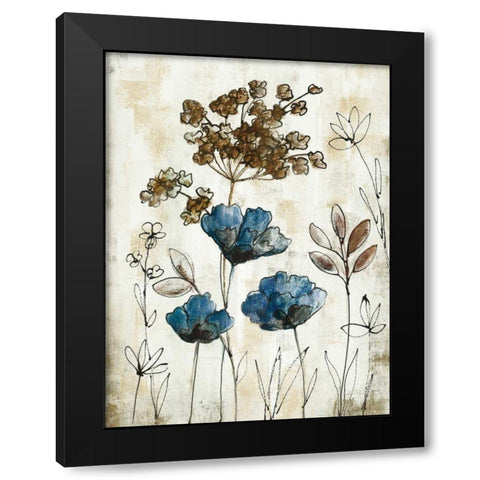 Botanical Trio II Neutral Crop Black Modern Wood Framed Art Print by Vassileva, Silvia