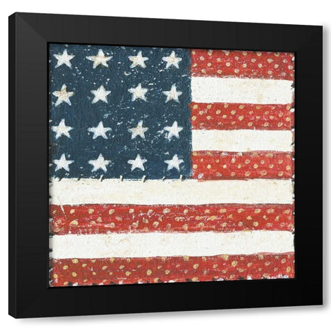 Americana Quilt IV Black Modern Wood Framed Art Print by Brown, David Carter