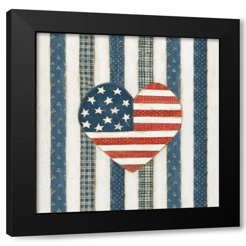 Americana Quilt VI Black Modern Wood Framed Art Print by Brown, David Carter