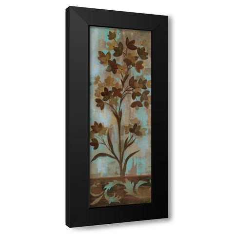 Monsoon Florals I Black Modern Wood Framed Art Print by Vassileva, Silvia