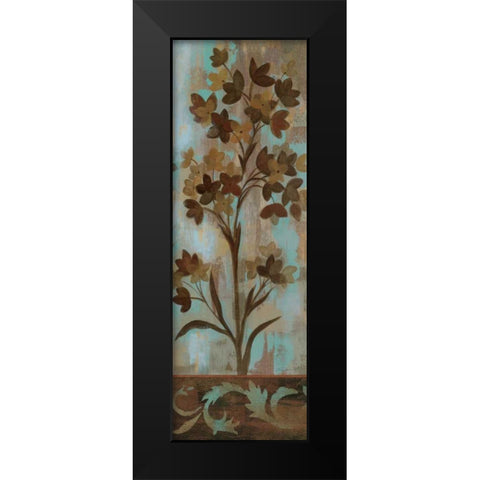 Monsoon Florals I Black Modern Wood Framed Art Print by Vassileva, Silvia