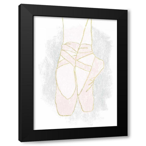 On Pointe I Black Modern Wood Framed Art Print by Hershey, Moira