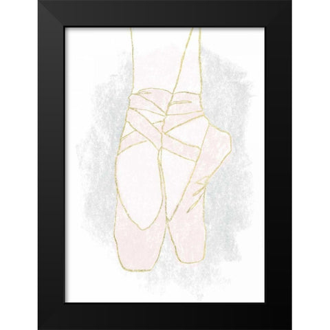 On Pointe I Black Modern Wood Framed Art Print by Hershey, Moira