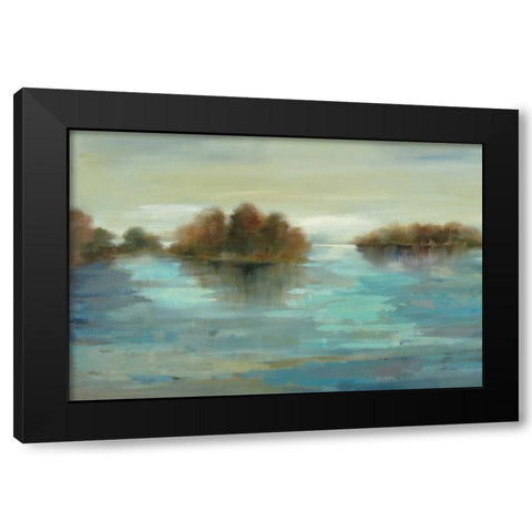 Serenity on the River Black Modern Wood Framed Art Print with Double Matting by Vassileva, Silvia