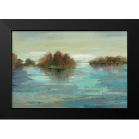 Serenity on the River Black Modern Wood Framed Art Print by Vassileva, Silvia
