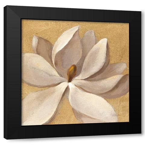 Sunset Flower I on Gold Black Modern Wood Framed Art Print by Vassileva, Silvia