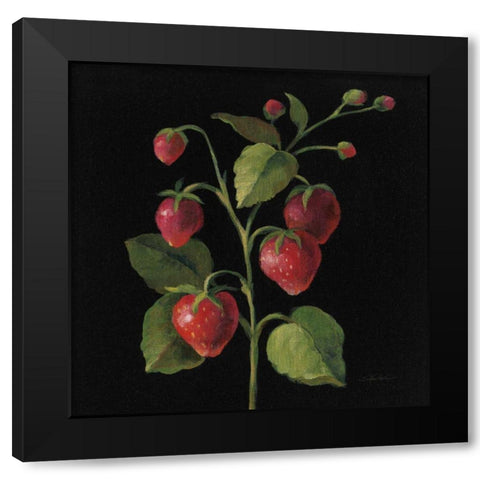 Fraise no Words Black Modern Wood Framed Art Print by Vassileva, Silvia