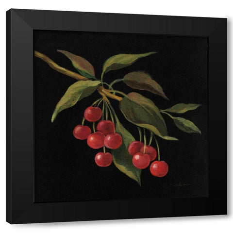 Cerise no Words Black Modern Wood Framed Art Print with Double Matting by Vassileva, Silvia