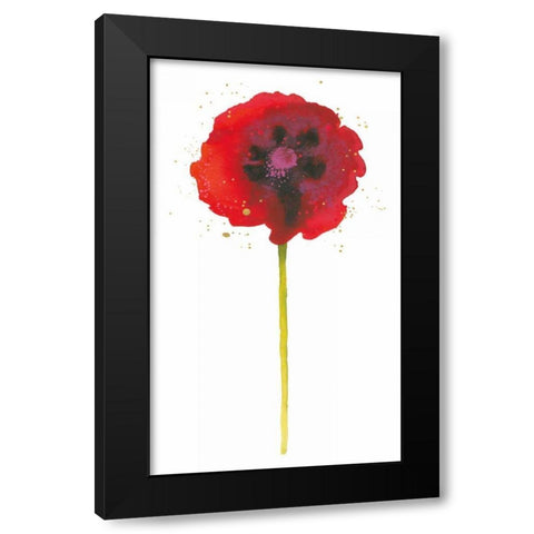 Splash II with Gold Black Modern Wood Framed Art Print with Double Matting by Novak, Shirley