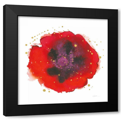 Splash IV with Gold Black Modern Wood Framed Art Print with Double Matting by Novak, Shirley