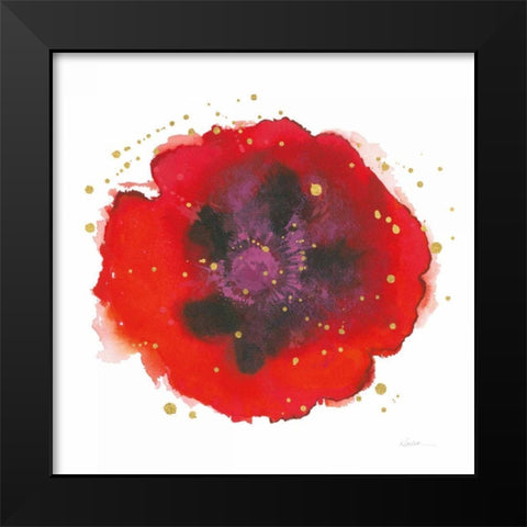 Splash IV with Gold Black Modern Wood Framed Art Print by Novak, Shirley