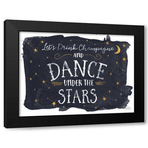 Celestial Love III Black Modern Wood Framed Art Print by Marshall, Laura