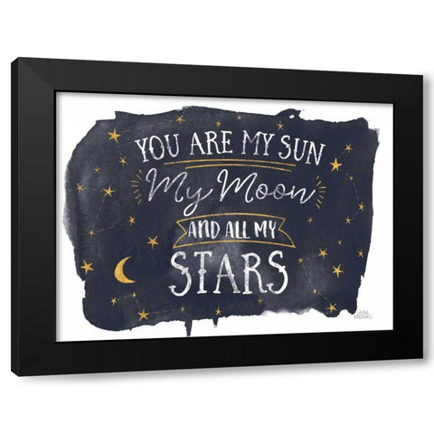 Celestial Love IV Black Modern Wood Framed Art Print by Marshall, Laura