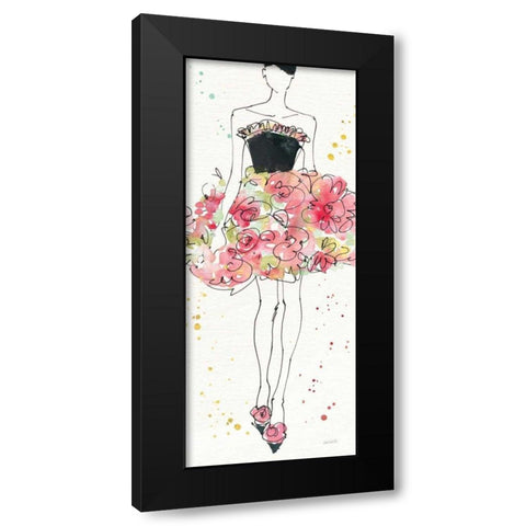 Floral Fashion II Black Modern Wood Framed Art Print with Double Matting by Tavoletti, Anne