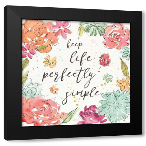 Floral Fashion VI Black Modern Wood Framed Art Print by Tavoletti, Anne