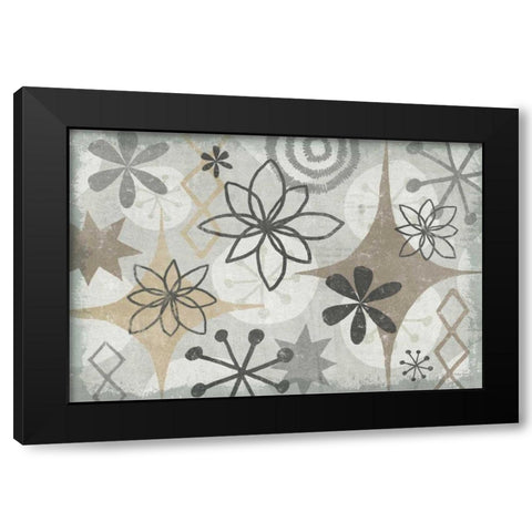 Mid Century Mystique Archroma Black Modern Wood Framed Art Print by Mullan, Michael