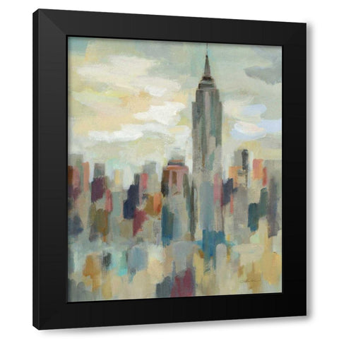 New York Impression Black Modern Wood Framed Art Print by Vassileva, Silvia